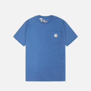 (K87) 워크 포켓 반팔티 LIGHT COBALT HEATHER (H11)